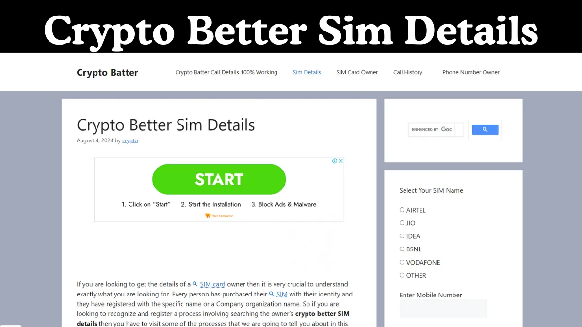 Crypto Better Sim Details