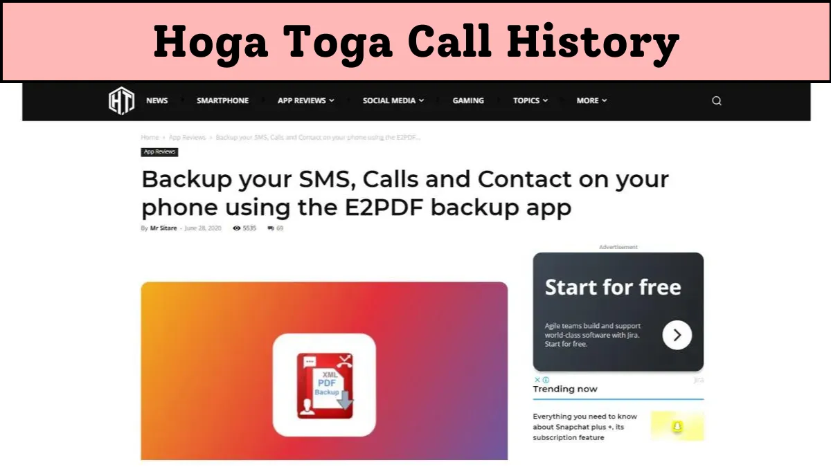 Hoga Toga Call History