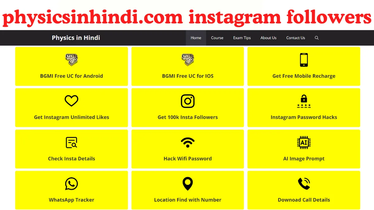 physicsinhindi.com instagram followers