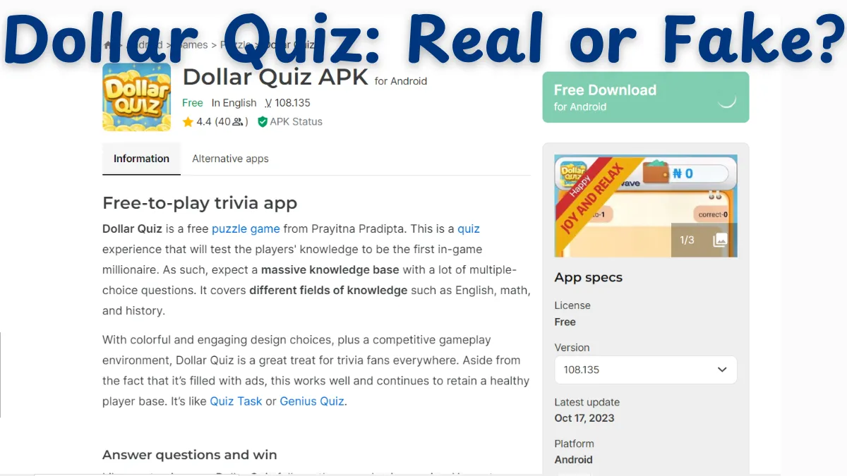 Dollar Quiz: Real or Fake?