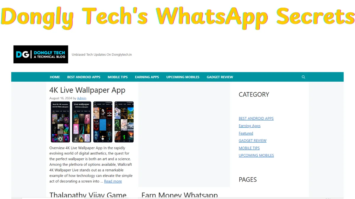 Dongly Tech.in WhatsApp