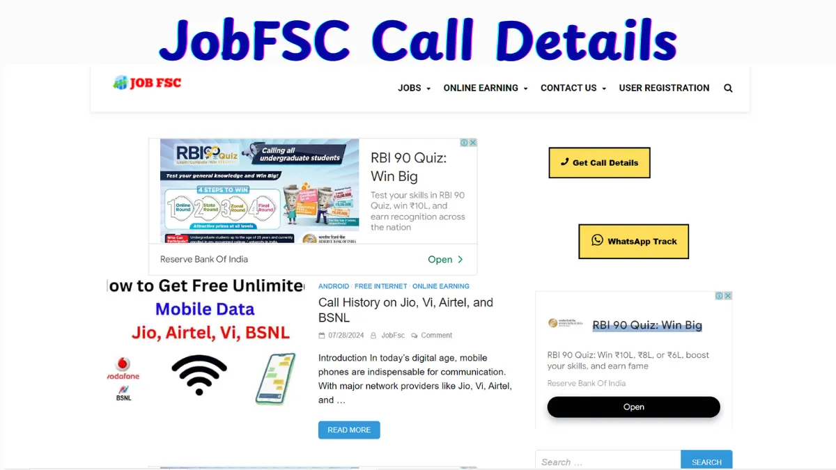 JobFSC Call Details