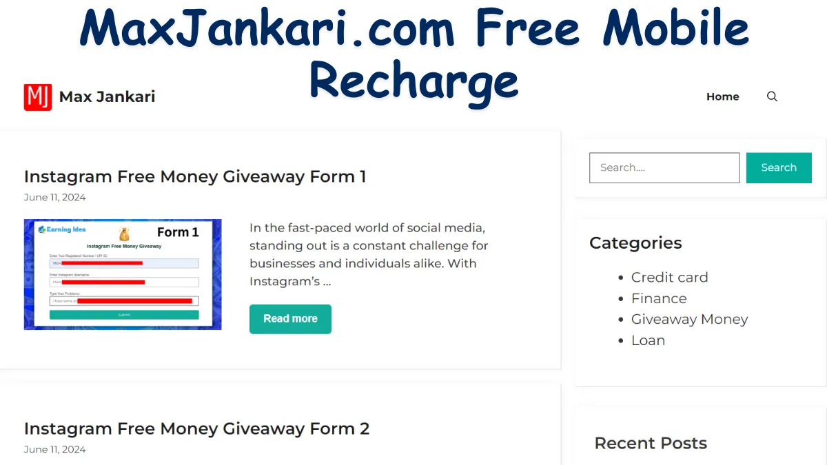 Max Jankari Free Recharge