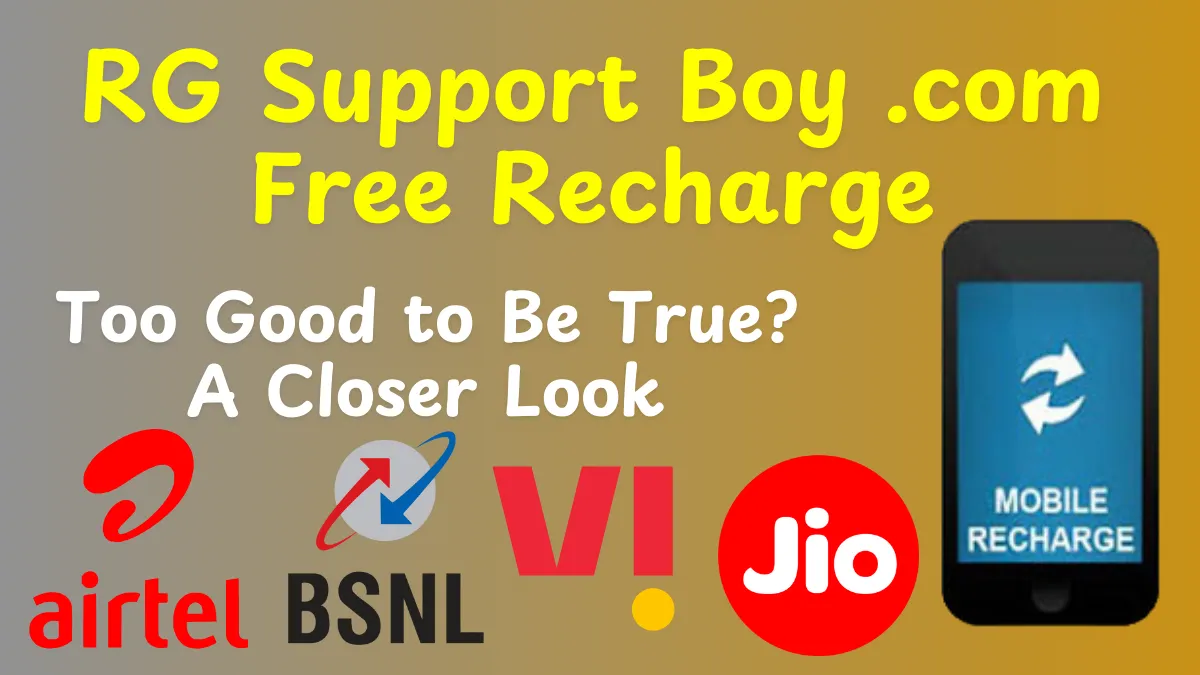 RG Support Boy Free Recharge 2024