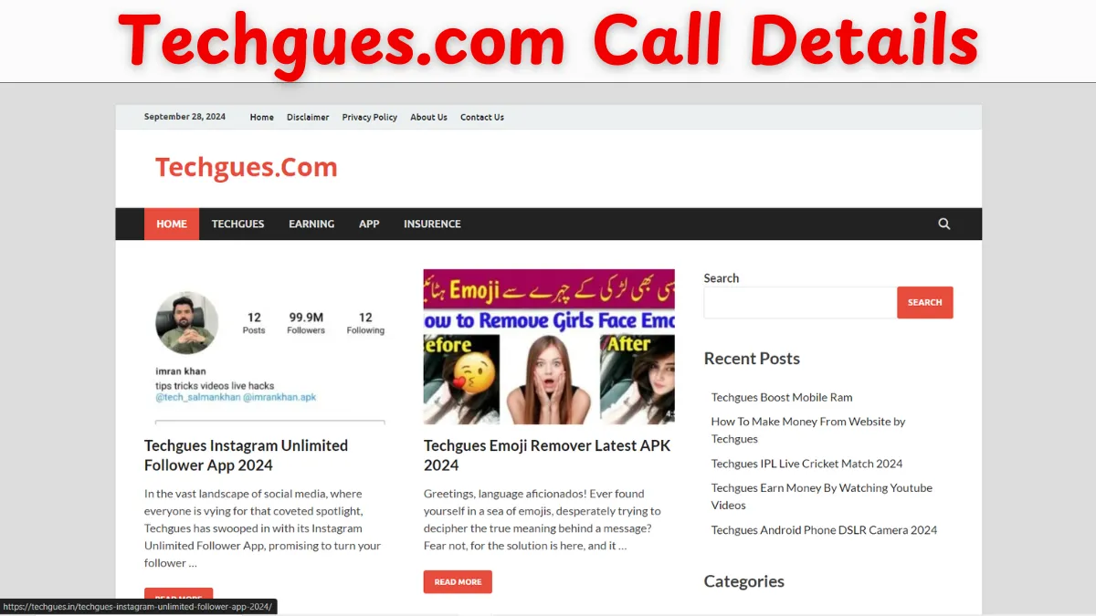 Techgues.com Call Details