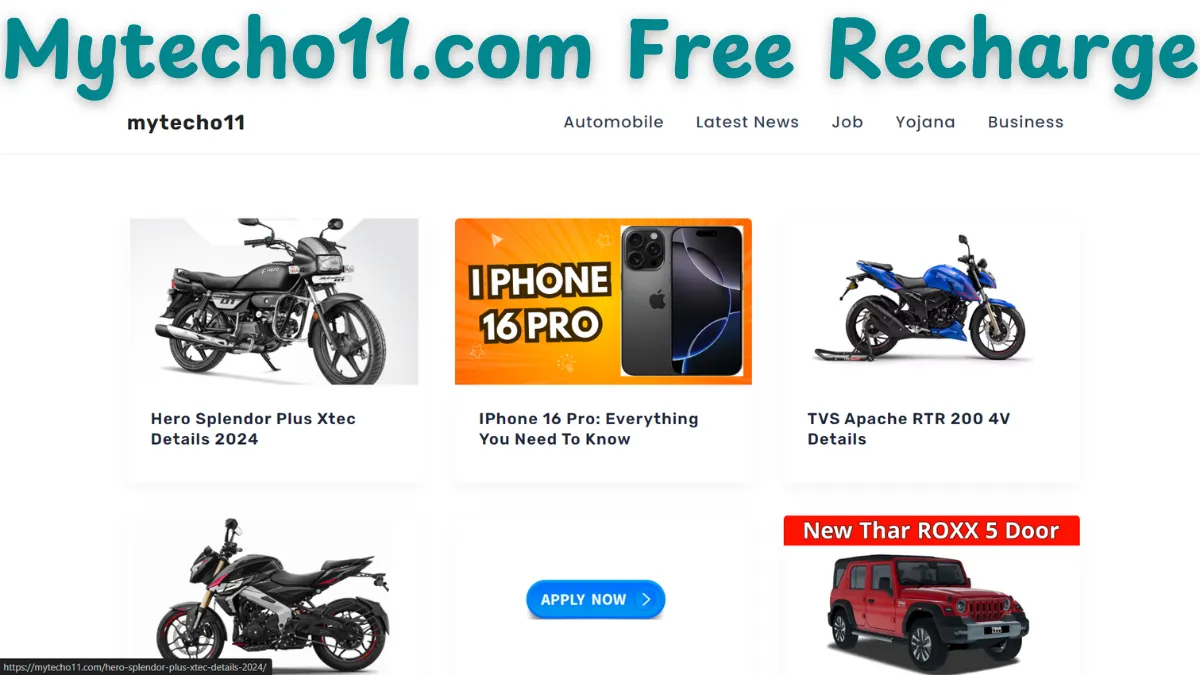 Mytecho11.com Free Recharge